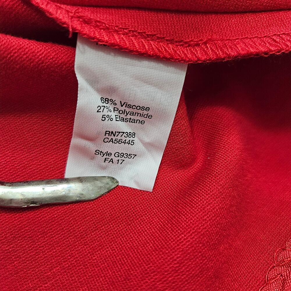 J.Crew Red Short Sleeve Fit & Flare Mini Dress 8 Tailored Minimalist Preppy Twee - Picture 6 of 10